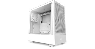 Amazon: Boîtier PC Gaming Moyen-Tour ATX Compact NZXT H5 Flow en verre trempé - Blanc à 89,95€