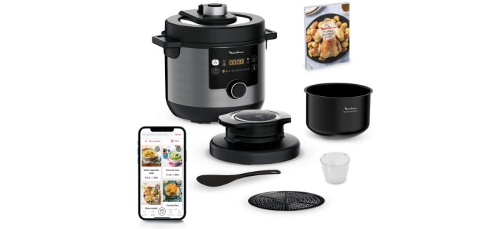 Amazon: Multicuiseur Moulinex Turbo Cuisine & Fry YY4903FB à 178€