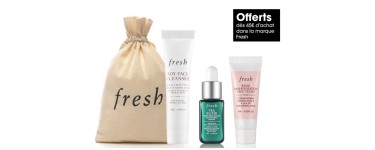 Sephora: Un pochon et ses 3 iconiques format voyage offerts dès 45€ d'achat dans la marque Fresh