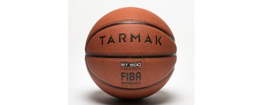 Decathlon: Ballon de basket Tarmak BT500 - Taille 7, Marron Fiba à 20€