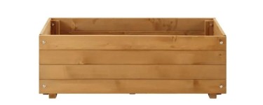 Cdiscount: Jardinière rectangulaire 60L en bois - 80 x 40 x 27 cm à 19,99€