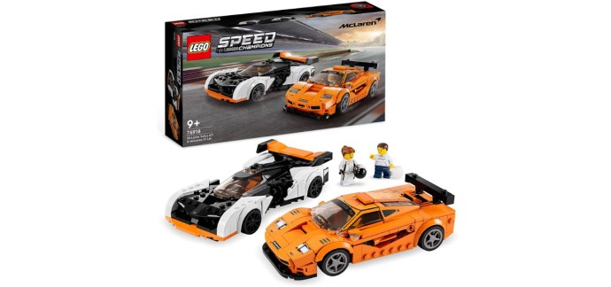 Amazon: LEGO Speed Champions McLaren Solus GT et McLaren F1 LM - 76918 à 35,99€