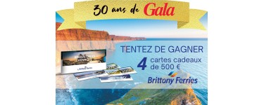 Gala: 4 cartes cadeau Brittany Ferries de 500€ à gagner
