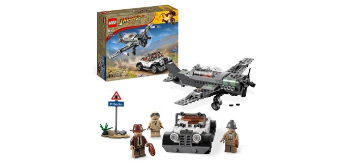 Amazon: LEGO Indiana Jones La Poursuite en Avion de Combat - 77012 à 27,49€