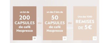 Nespresso: 200 capsules café Nespresso, 3 x 50 capsules de café Nespresso à gagner