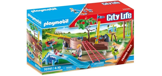 Amazon: Playmobil City Life  Aire de jeu d'aventure avec épave de bateau - 70741 à 25,73€