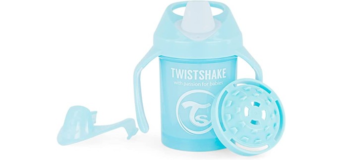 Amazon:  Mini Cup Gobelet d'apprentissage à boire Twistshake à Bec Souple Antifuite - 230 ml à 4,19€