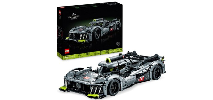 Amazon: LEGO Technic Peugeot 9X8 24H Le Mans Hybrid Hypercar - 42156 à 149,99€