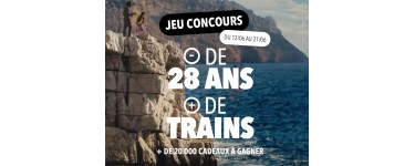 SNCF Connect: 1 x 6 trajets en train pour 4 , 56 x 1 randonnée pour 2, des bons d'achat à gagner