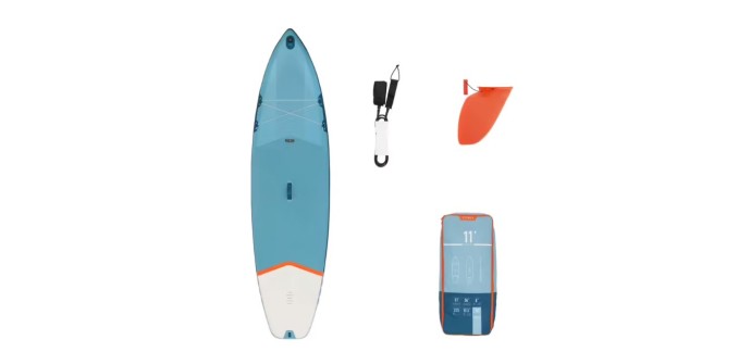 Decathlon: Stand up Paddle gonflable débutant Itiwit 11 pieds - Bleu à 210€