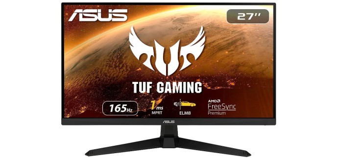 Amazon: Ecran PC Gamer eSport 27" ASUS TUF Gaming VG277Q1A - FHD à 195,88€