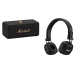 Veepee: Enceinte portable Marshall Emberton BT Black & Brass + Casque Marshall Major IV Noir à 159,99€