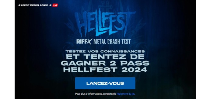 Riffx: 1 lot de 2 pass 3 jours pour le festival Hellfest 2024 à Clisson à gagner