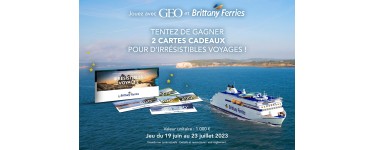 GEO: 2 cartes cadeaux Brittany Ferries à gagner