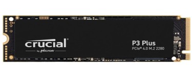 Amazon: SSD NVMe M.2 PCIe Gen4 Crucial P3 Plus - 2To, Jusqu’à 5000Mo/s à 95,99€