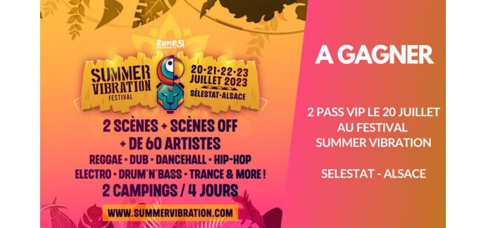 BFMTV: 2 pass VIP pour le Festival "Reggae Summer Vibration" le 20 juillet à gagner