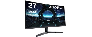 Amazon: Ecran PC Gaming 27" KOORUI - QHD, 144H, 1Ms à 188,99€