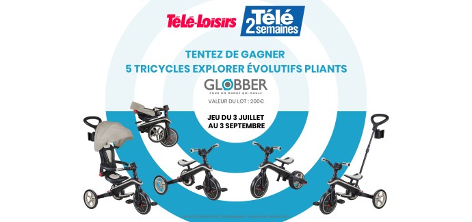 Télé Loisirs: 5 tricycles évolutifs Globber à gagner