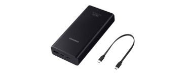 Darty: Batterie externe Samsung 20000 mAh - Noir à 19,99€ (via ODR 20€)
