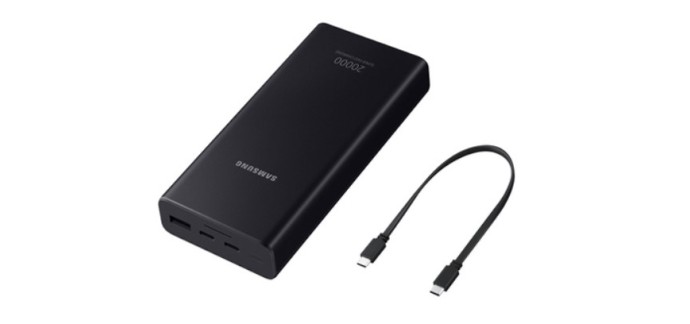 Darty: Batterie externe Samsung 20000 mAh - Noir à 19,99€ (via ODR 20€)