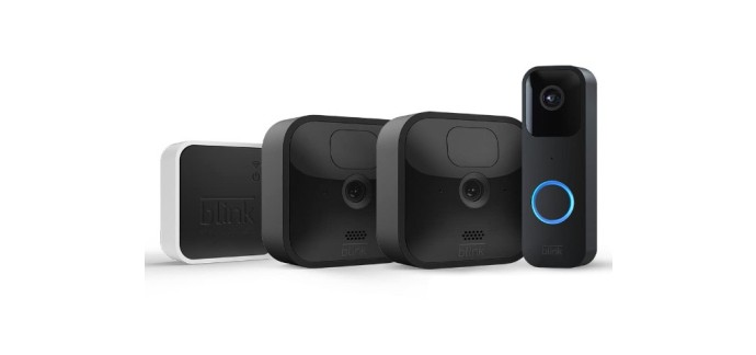 Amazon: Kit 2 caméras Blink Outdoor HD + Blink Video Doorbell + Blink Sync Module 2 à 113,99€