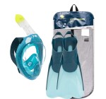 Decathlon: Kit de snorkeling masque Subea Easybreath 540FT Freetalk + Palmes bleu Adulte à 28€
