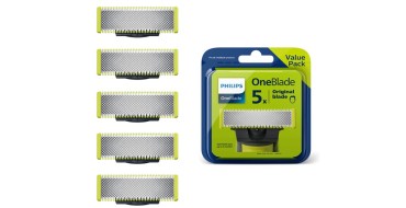 Amazon: 5 Lames de remplacement Philips OneBlade en acier inoxydable (modèle QP250/50) à 39,99€