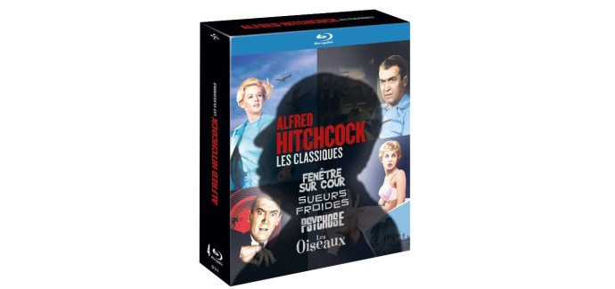 Amazon: Coffret Blu-Ray Alfred Hitchcock, Les Classiques à 10,19€
