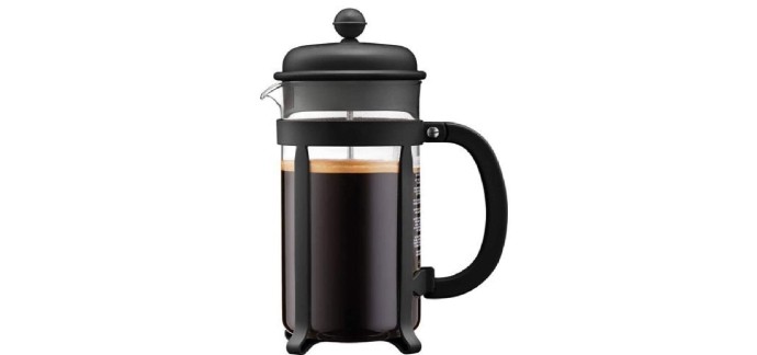 Amazon: Cafetière à Piston Bodum Java - 8 Tasses, 1.0 L, Noir à 19,89€