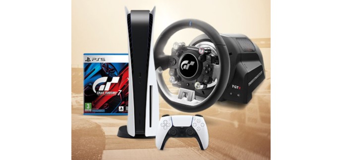 Son-Vidéo: 1 x 1 console de jeu PS5, 1 volant Thrustmaster, 1 jeu Gran Turismo 7 à gagner