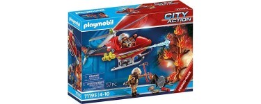 Amazon: Playmobil City Action Hélicoptère Bombardier des Pompiers - 71195 à 9,99€