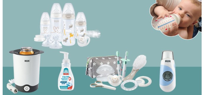 Aubert: 10 essentiels pour bébé de la marque NUK à gagner