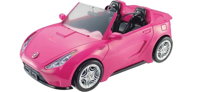Amazon:  Voiture Cabriolet Rose pour poupée Barbie - DVX59 à 18,77€