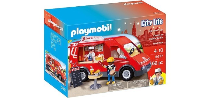 Amazon: Playmobil City Life Camion de Cuisine de Rue : Food Truck Restauration - 5677 à 19,51€