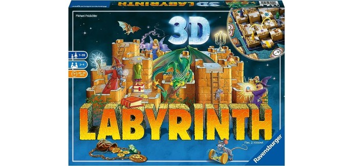 Amazon: Jeu de société Ravensburger - Labyrinthe 3D à 22,39€