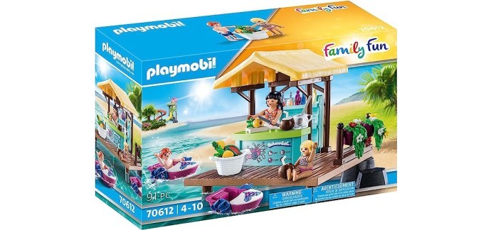 Amazon: Playmobil Parc Aquatique Family Fun : Bar flottant et vacanciers - 70612 à 15€