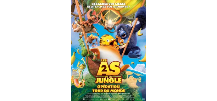 Carrefour: 200 places de cinéma pour le film "Les as de la jungle 2" à gagner