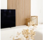 Leroy Merlin: 2 panneaux MDF tasseaux finition bois chêne naturel - Fond noir, 2500X287X20mm à 99€
