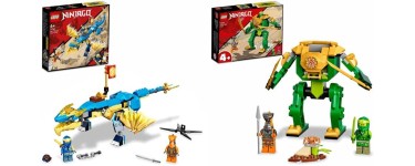 Amazon: LEGO Ninjago L’Évolution Dragon du Tonnerre De Jay - 71760 + Robot Ninja de Lloyd - 71757 à 16,99€