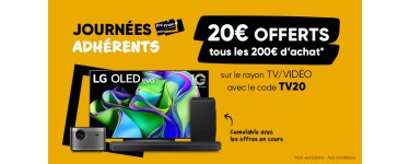 Fnac: [Adhérents] 20€ offerts tous les 200€ d'achat sur le rayon TV/vidéo