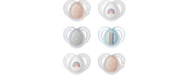 Amazon: Lot de 6 Sucettes Fun Tommee Tippee - Silicone sans BPA, 6-18 Mois à 5,65€