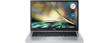 Amazon: PC Portable 14" Acer Aspire 3 A314-36P-38TV - FHD, Core i3-N305, RAM 8 Go, SSD 256 Go à 379,99€