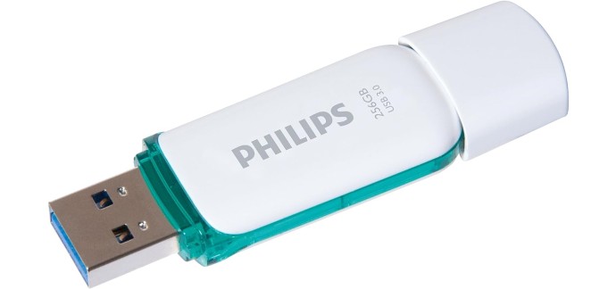 Amazon: Clé USB 3.0 Philips Snow Edition Spring Green - 256Go à 15,89€