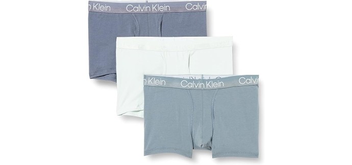 Amazon: Lot de 3 boxers homme Calvin Klein Trunk à 17€