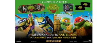 Familiscope: 4 x 2 places pour le film Ninja Turtles Teenage Years + 1 skateboard + 1 lunchbox à gagner