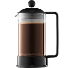 Amazon: Cafetière à piston Bodum Brazil - 3 tasses, 0.35 L, Noir à 13,95€