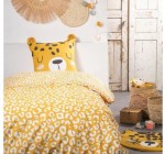 Cdiscount: Parure de lit enfant TODAY Funny - 140x200 cm, 100% Coton, Imprimé léopard à 12,99€