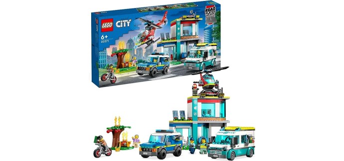 Amazon: LEGO City Le QG des Véhicules d’Urgence - 60371 à 35,99€
