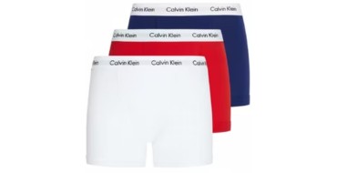 Amazon: Lot de 3 Boxers Homme Calvin Klein PK Low Rise Trunk à 28,35€