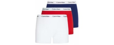 Amazon: Lot de 3 Boxers Homme Calvin Klein PK Low Rise Trunk à 29,55€